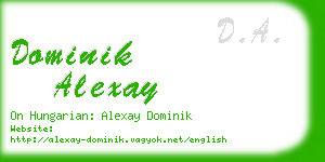 dominik alexay business card